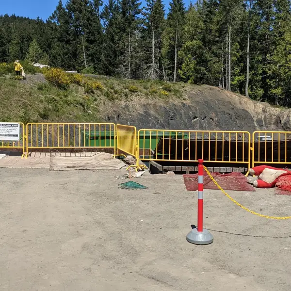 Salt Spring Garbage & Recycling transfer station yard on Blackburn Rd